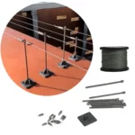 Suporte para tubo para instalação de cabos dissuasores de aves_em _beirado
