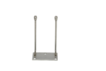 Base dupla em inox para instalação de cabos dissuasores de aves