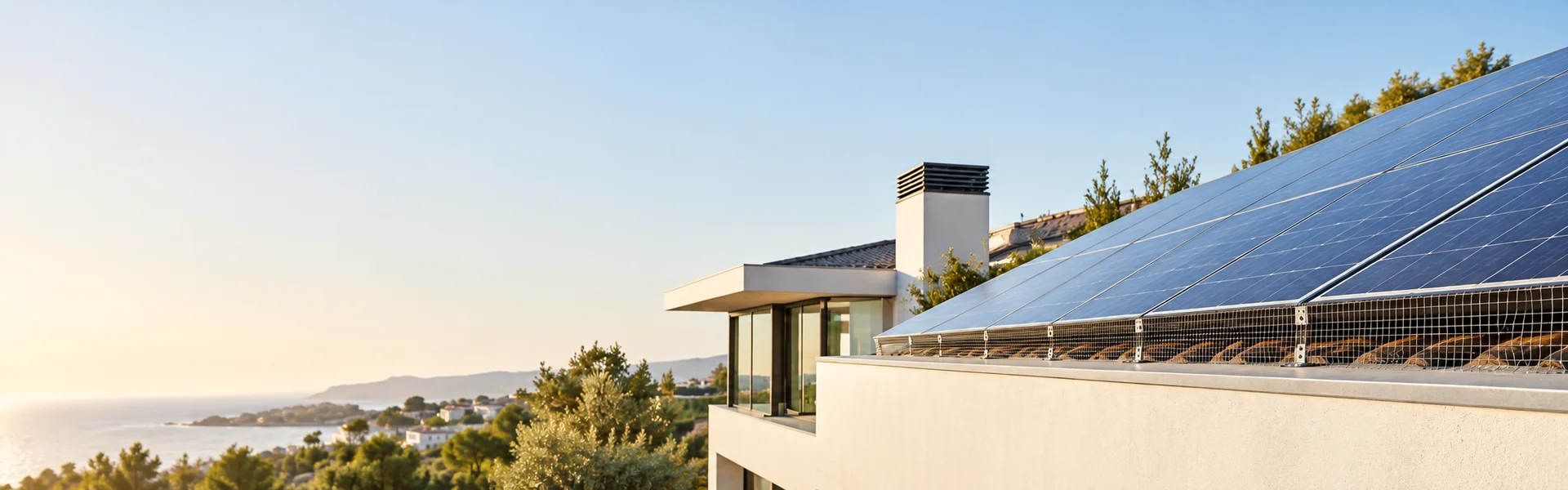 Proteção antiaves no perímetro de painéis solares